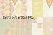 Geometric Shapes Watercolor Papers, a Pattern Graphic by Maybe Sparrow Designs (Thumbnail 1 of 3)