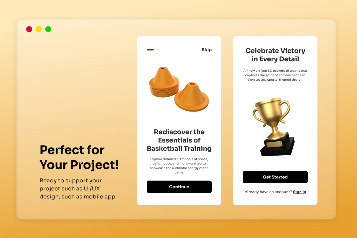 Basketball Equipment 3D Icon Pack, a Sport Illustration by twinstd (Photo 4 of 6)