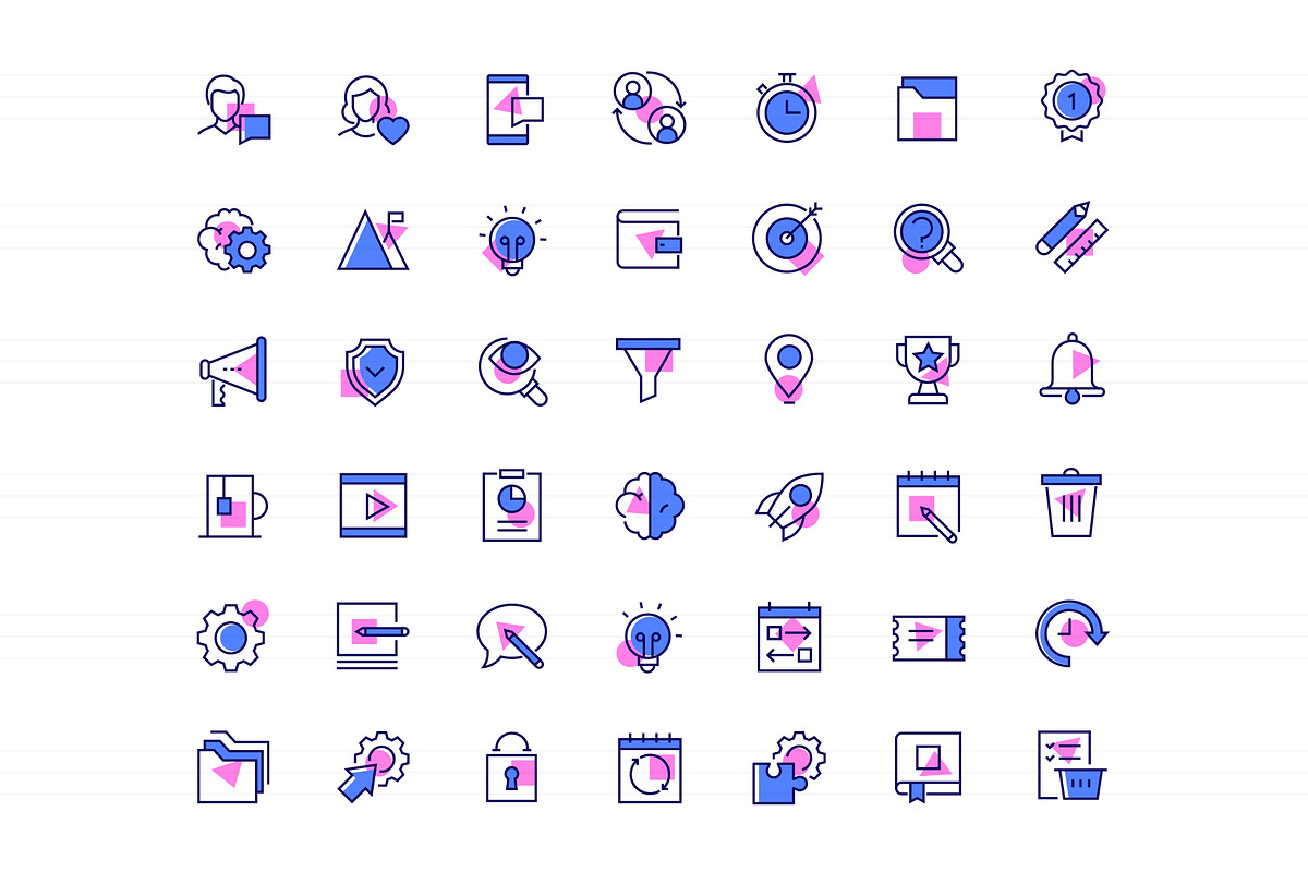 Line design icons with color filling, an Outline Icon by Boyko Pictures (Photo 9 of 10)
