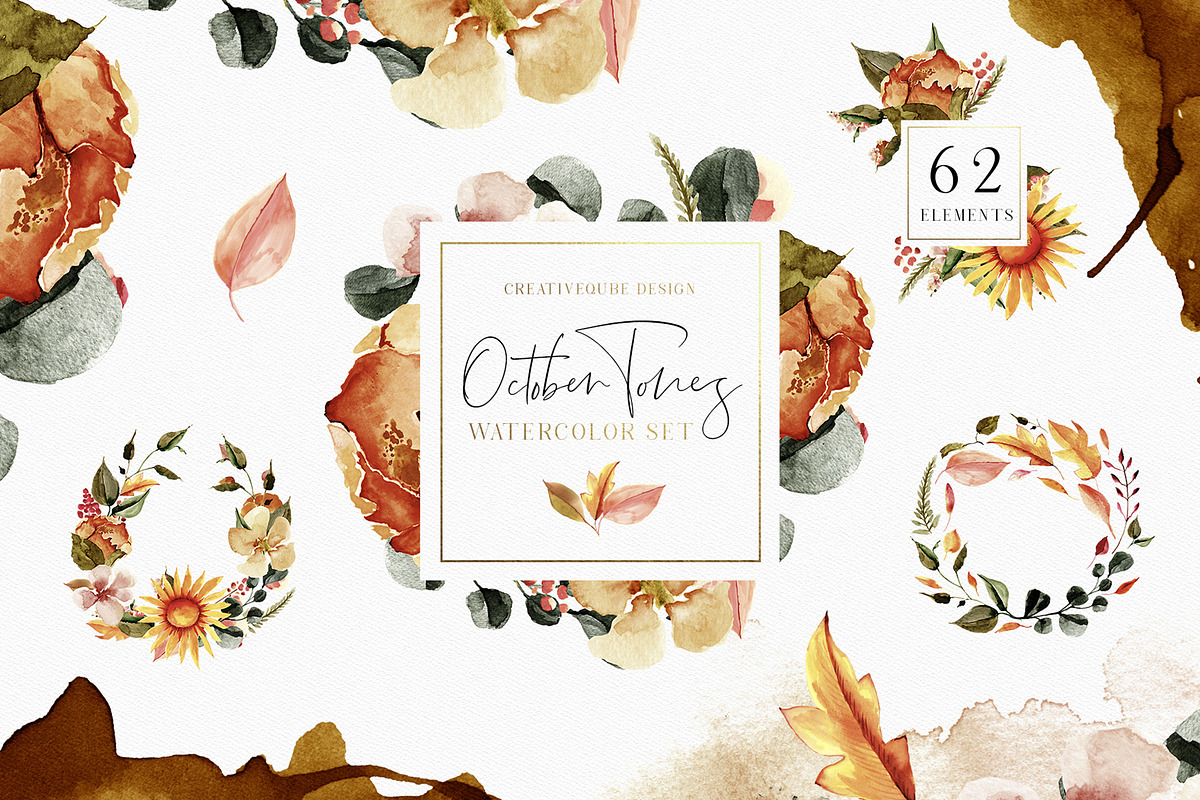 The Amazing Watercolor Bundle, an Object Illustration by Creativeqube Design (Photo 19 of 75)