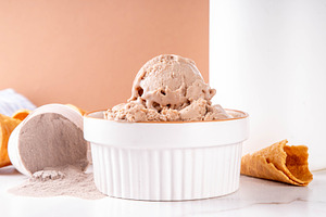 High protein chocolate ice cream, a Food & Drink Photo by Rimma
