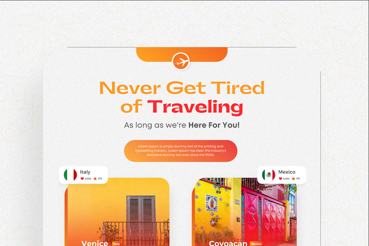 Travels Canva Design Templates, a Social Media Template by Exceptionalways (Photo 17 of 40)