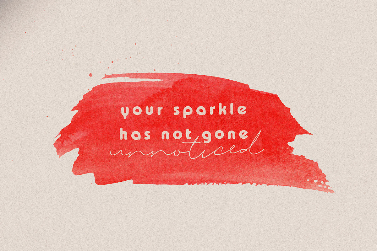 Darling Rosie Font Duo + Watercolor preview 7