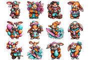Whimsical Easter Bunny Clipart, a Graphic by CitraGraphics (Thumbnail 4 of 4)