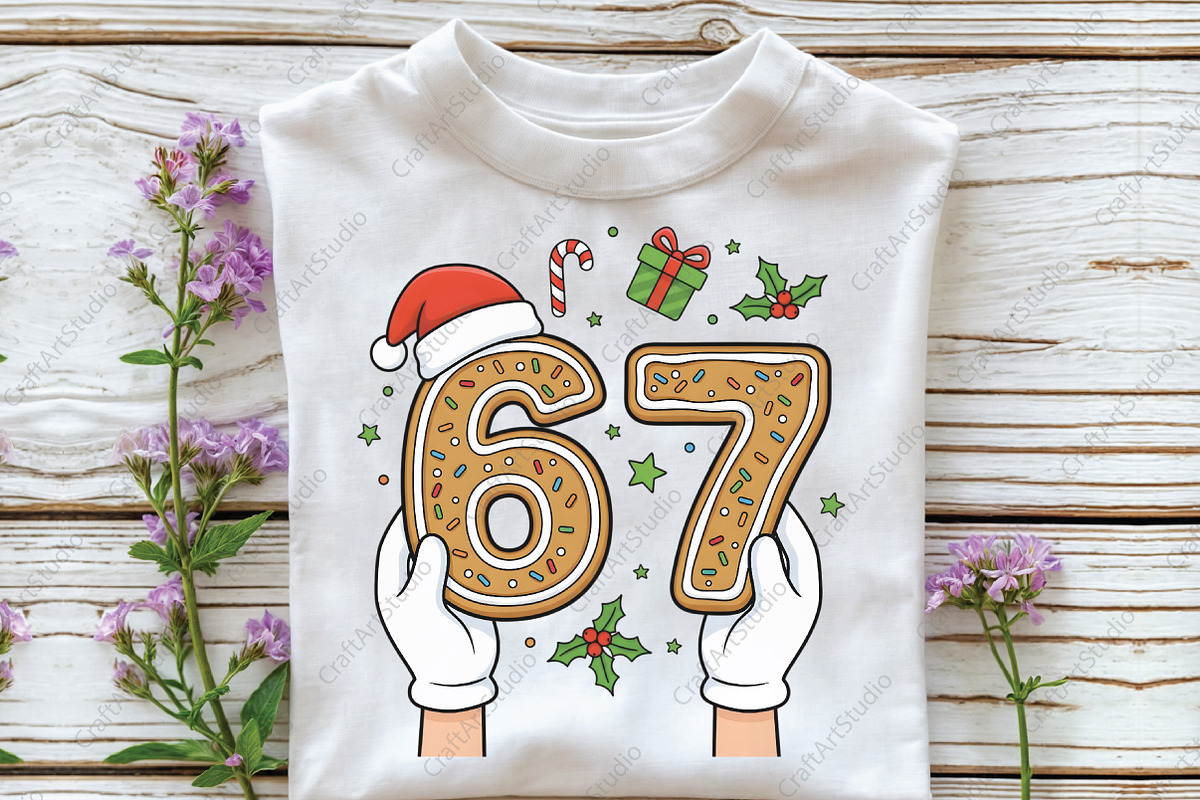Christmas 67 Six Seven Cookies Santa, an Illustration by CraftArtStudio (Photo 2 of 4)