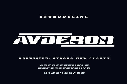 Avderon - Aggressive Font, a Symbol Font by ivan_artnivora