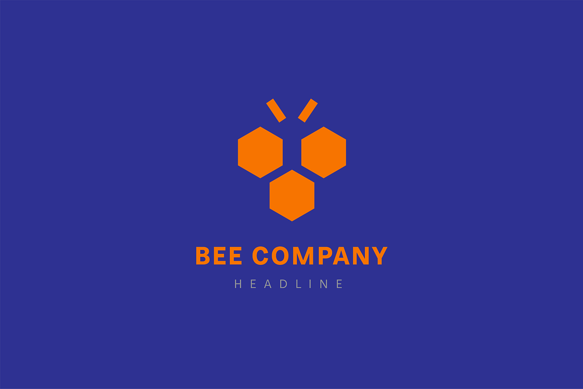 Bee company logo template., a Branding & Logo Template by Anton Akhmatov (Photo 3 of 3)
