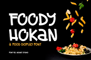 Foody Hokan - Food Font, a Handwritten Font by Iqsiart Studio (Thumbnail 1 of 7)