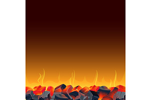 Coals. background template with, an Illustration by Onyx