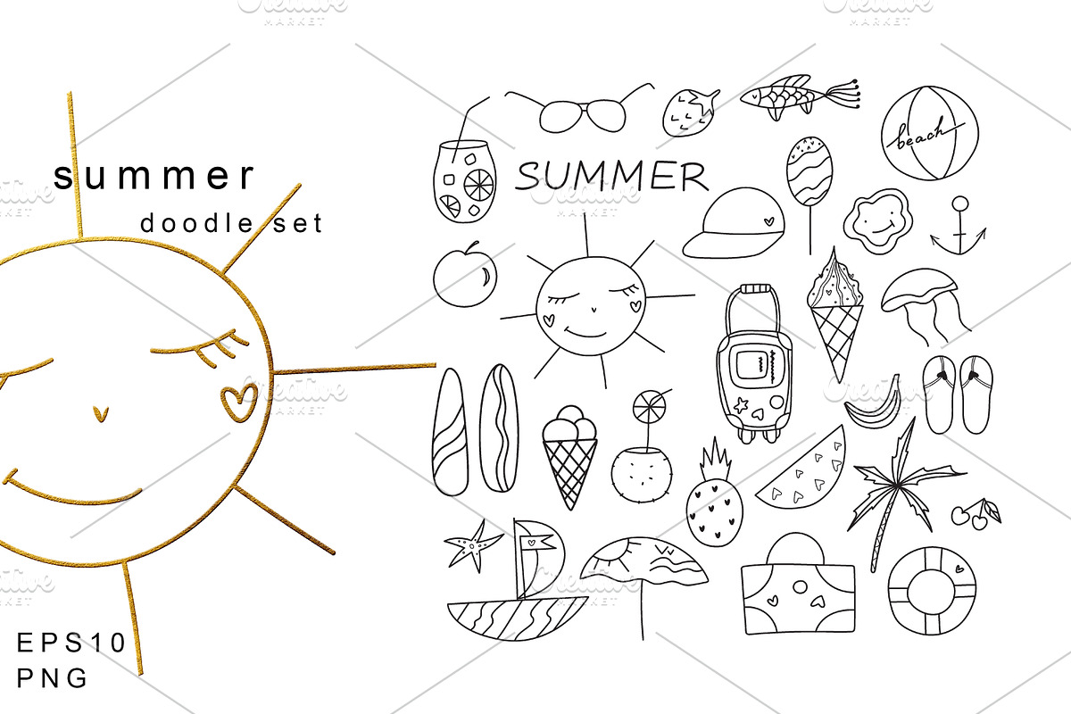 Summer Doodles And Patterns, a Graphic by kh_cat (Photo 1 of 4)