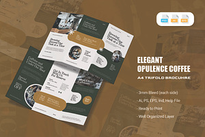 Elegant Coffee - Trifold Brochure, a Brochure Template by AQR Studio