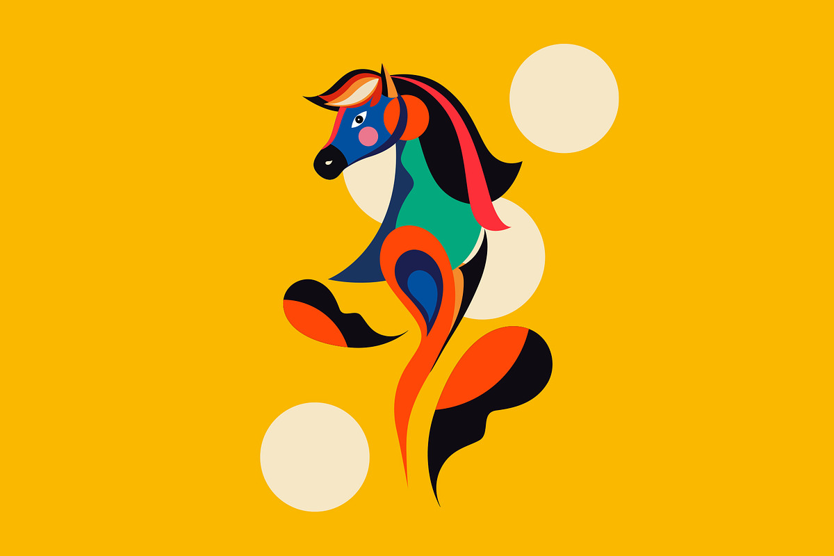 2026 Year of the horse., an Animal Illustration by MoleskoStudio (Photo 3 of 13)