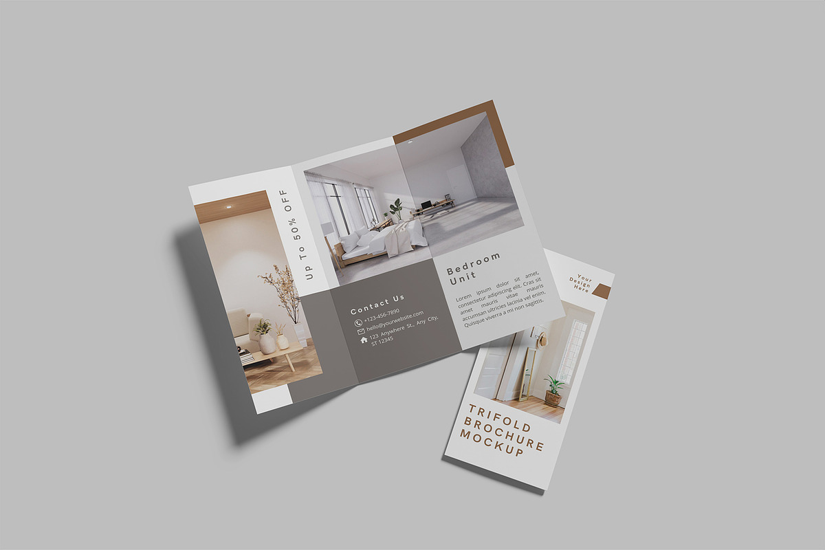 Trifold Brochure Mockup, a Print Template by Graphiculon (Photo 2 of 11)