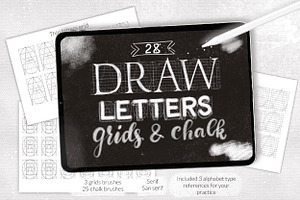 Procreate Letter Builder Chalk Brush