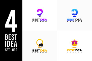 Set of Best Idea logo designs