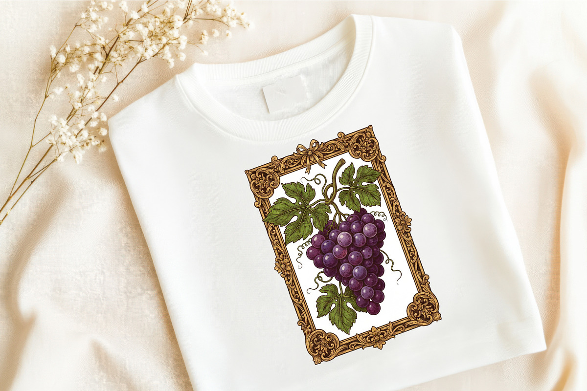 Vintage Grapes Label Printable, an Illustration by GatewayDesign (Photo 6 of 6)