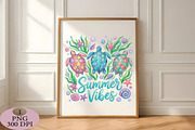 Summer Vibes Turtle PNG, an Illustration by Daily.Designs (Thumbnail 4 of 5)