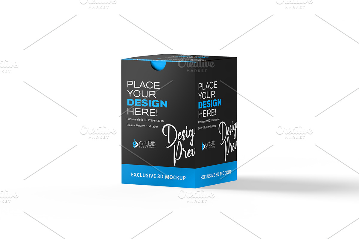 Paper Card Box Packaging Mockups, a Packaging Mockup by artBit Design Studio (Photo 6 of 6)