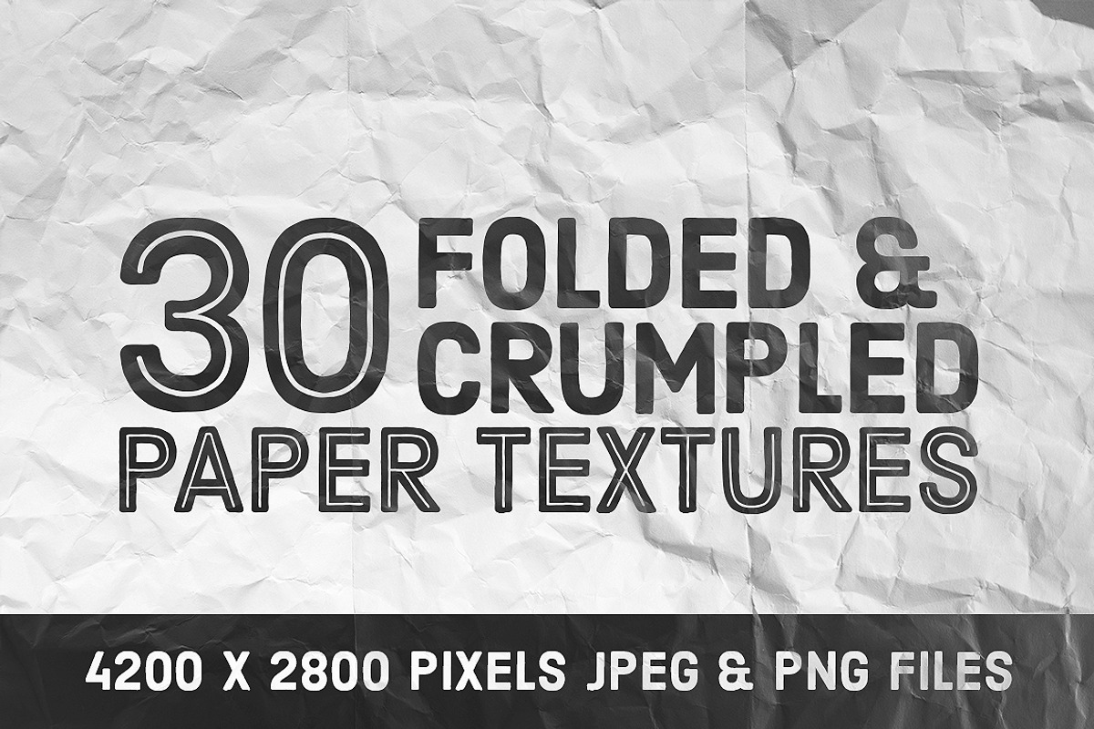 30 Folded & Crumpled Paper Textures