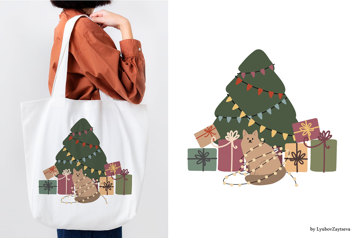 Christmas winter city clipart, a Person Illustration by LyubovZaytseva (Photo 10 of 23)