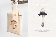 Mushrooms Watercolor Clipart, an Education Illustration by Ooh Lily (Thumbnail 3 of 8)