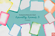 Watercolor Friendly Frames 4, an Object Graphic by LittleAcornGraphics (Thumbnail 2 of 6)