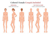 Female Fashion Croquis Flat Shoes, a Person Illustration by Shorena Fashion Draws (Thumbnail 5 of 8)