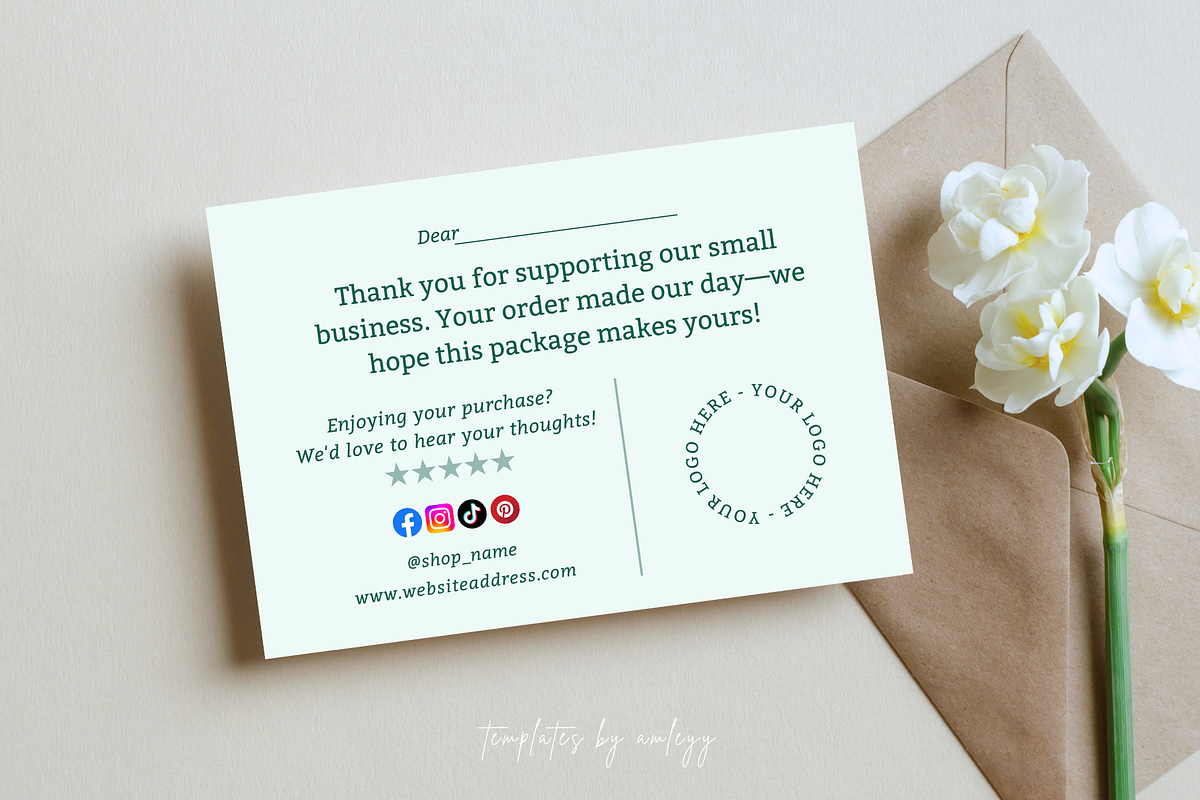 Pastel Thank You Card Template, a Card Template by Elegant_Studio44 (Photo 3 of 6)