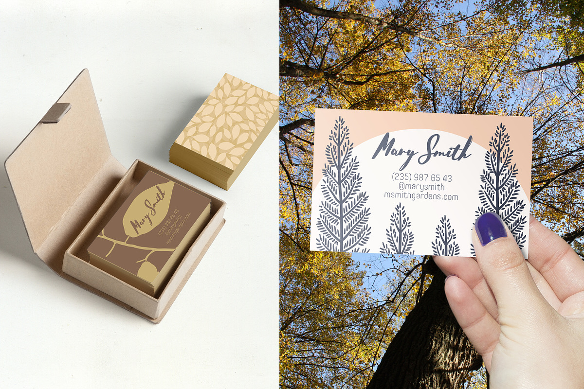 Forest Business Cards, a Business Card Template by Nadia Emelianova (Photo 4 of 4)
