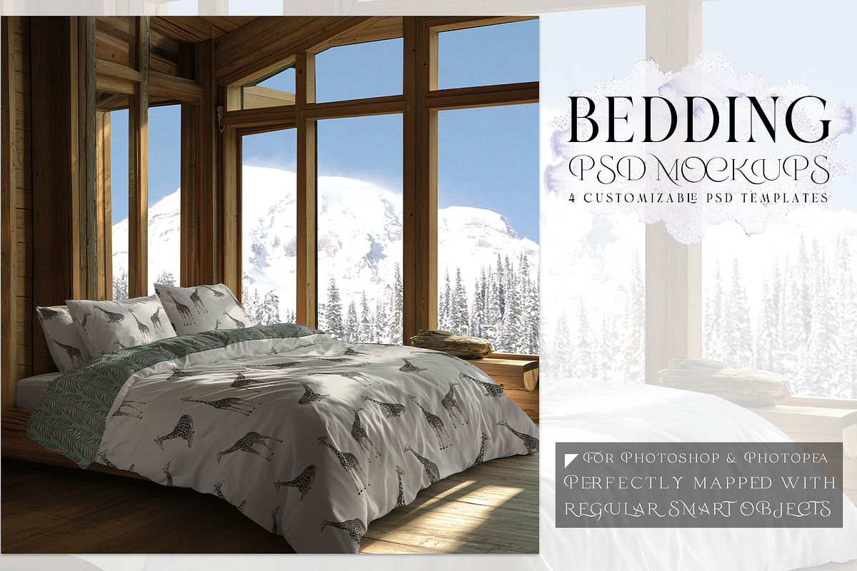 Chalet Bedding Mockups, a Product Mockup by mock-ups (Photo 1 of 12)
