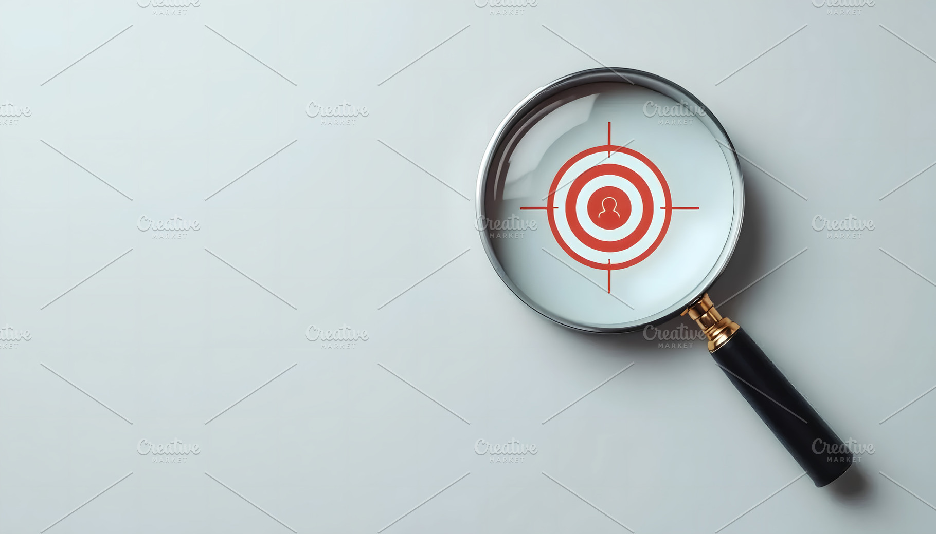 Magnifying Glass Focusing on Target, a Business Photo by Stock Shape
