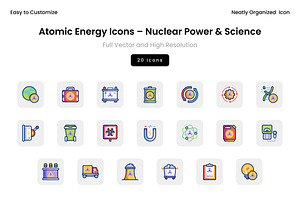 Atomic Energy Icons – Nuclear Power, an Icon by Wencory