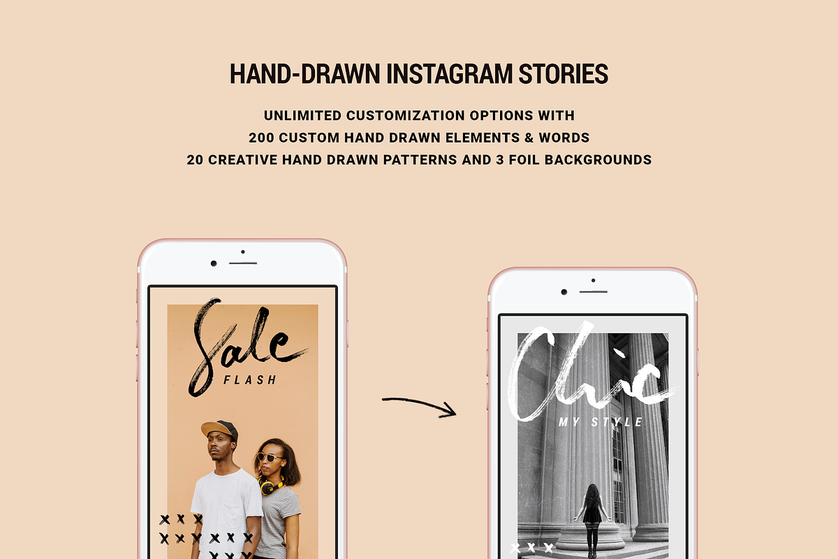 Rose Gold ANIMATED Instagram Stories, a Social Media Template by SilverStag Type Foundry (Photo 3 of 19)