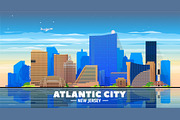 Atlantic City New Jersey skyline, an Illustration by Sky and glass (Thumbnail 2 of 6)