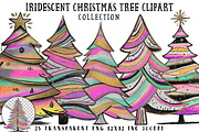 Iridescent Christmas Tree Clipart, an Illustration by OK Design (Thumbnail 1 of 6)
