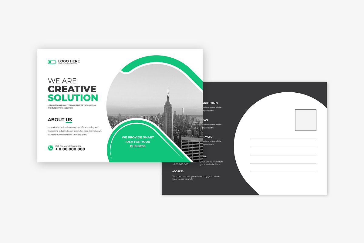 Postcard template design, a Card Template by Tanmoy Topu (Photo 4 of 6)