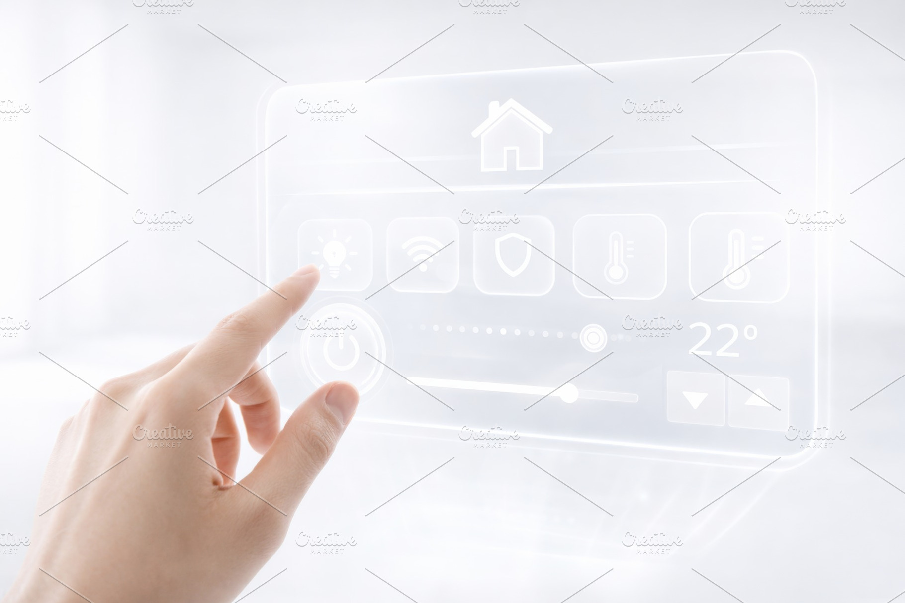 Touchscreen interface for smart home, a Photo by Dvoevnore photos