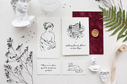 THE POET'S MUSE: Line Art Collection, a Decorative Illustration by long summer (Thumbnail 4 of 13)