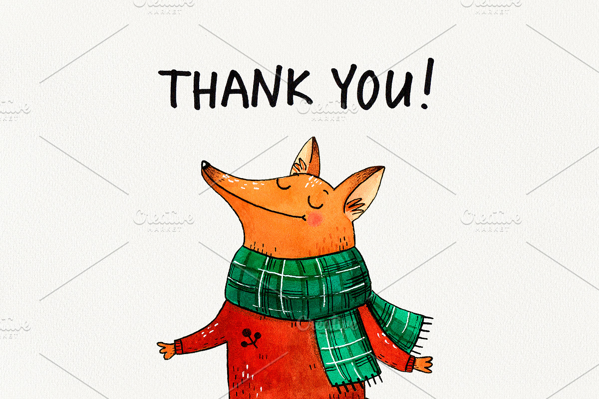 Cozy Fox set, an Animal Illustration by Ekaterina Goncharova (Photo 8 of 8)