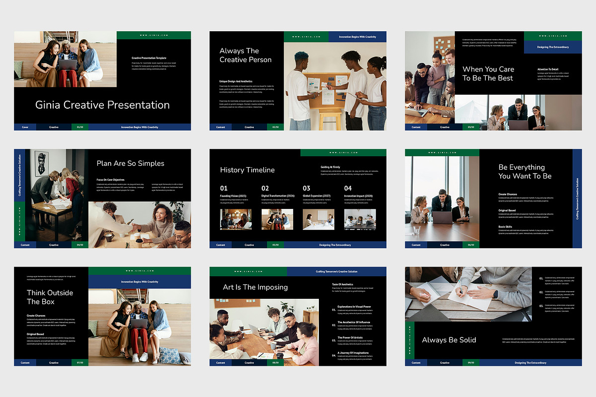 Ginia : Creative Business Powerpoint, a Presentation Template by Punkl Camp (Photo 6 of 9)