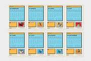 Y2K Retro Wall Calendar 2025 Design, a Stationery Template by twinstd (Thumbnail 2 of 3)