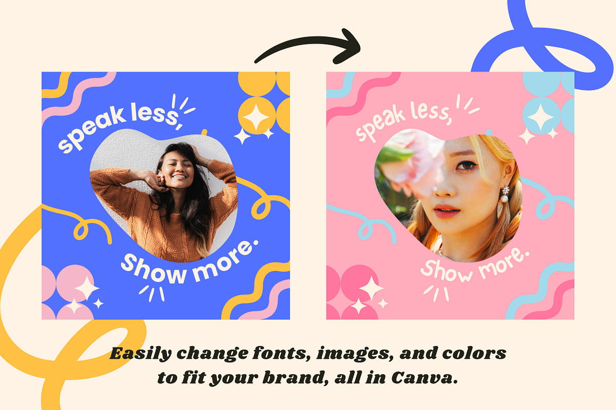 70 Playful Instagram Canva Template, a Templates & Theme by TemplateCastleStore (Photo 7 of 10)
