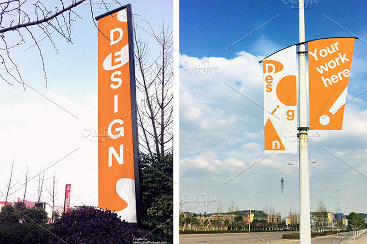 【Outdoor Poster etc. Mock-up 】, an Advertising Mockup by SuperBY Market (Photo 3 of 7)