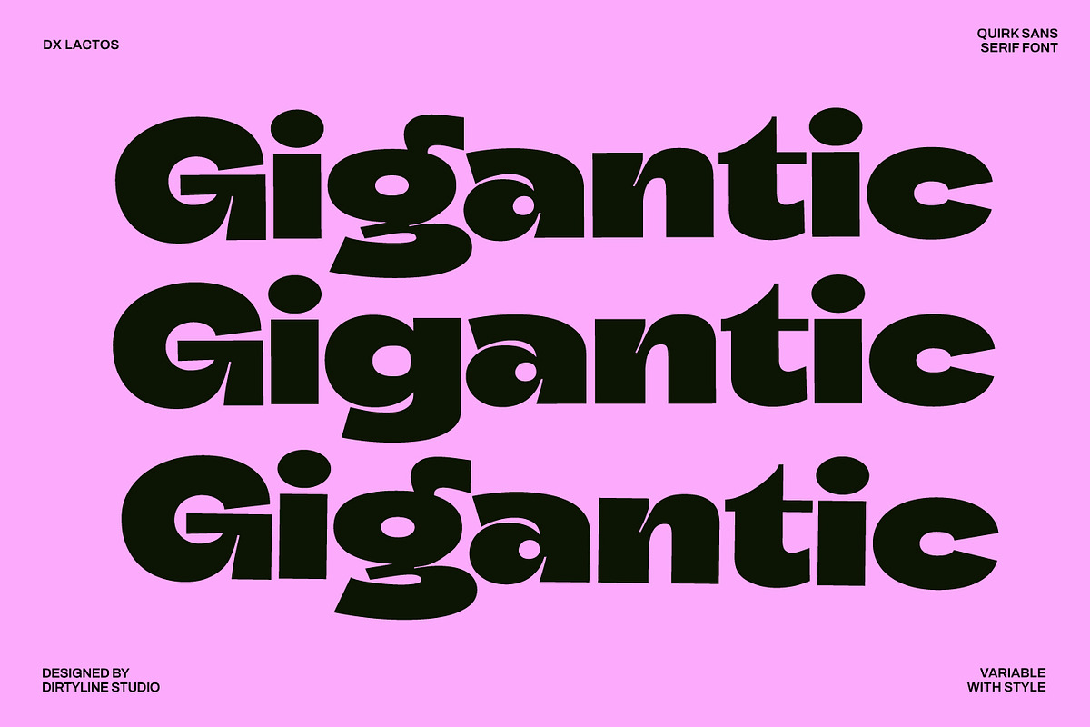 Dx Lactos - Quirk Font Variable, a Sans Serif Font by Dirtyline Studio (Photo 4 of 17)