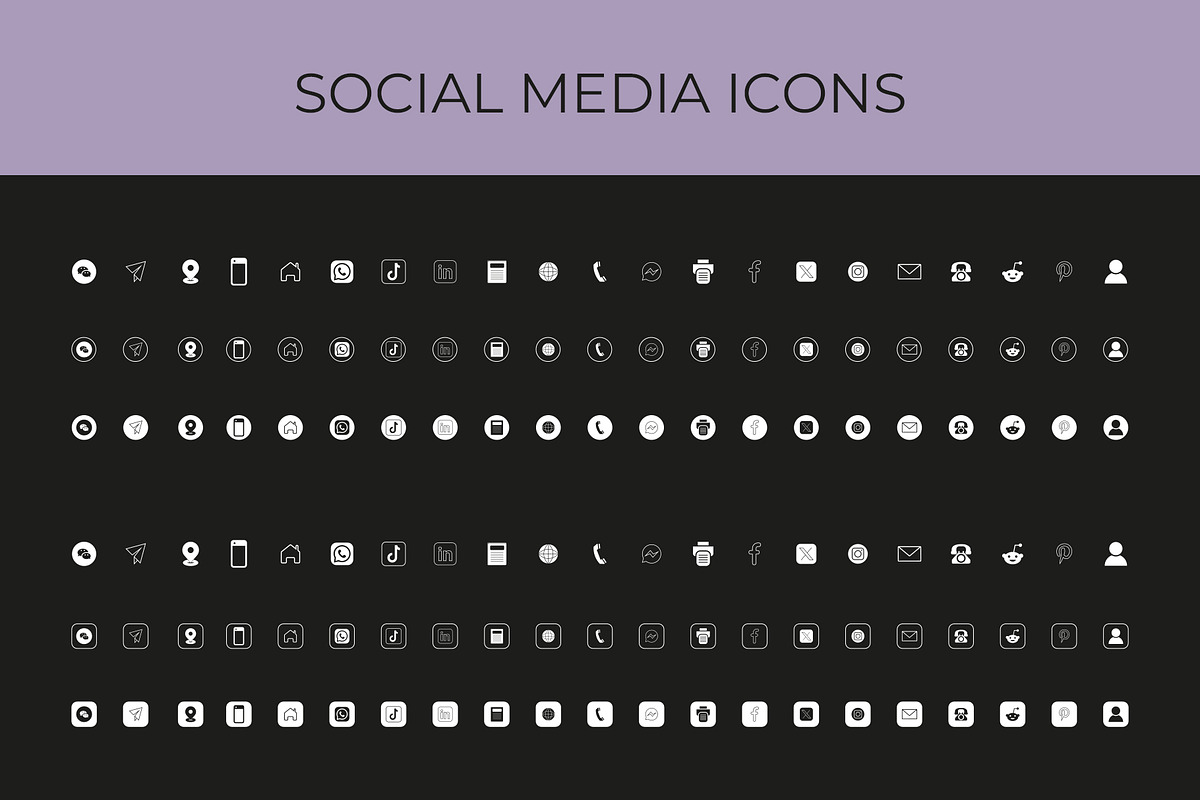 Social media icons set, an Icon by Lakhan1998 (Photo 3 of 3)