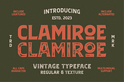 Clamiroe Vintage Typeface, a Serif Font by 24Design Studios (Thumbnail 1 of 10)