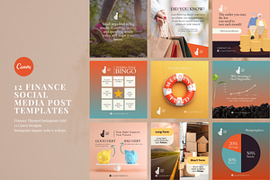 12 Finance Social Media Templates
