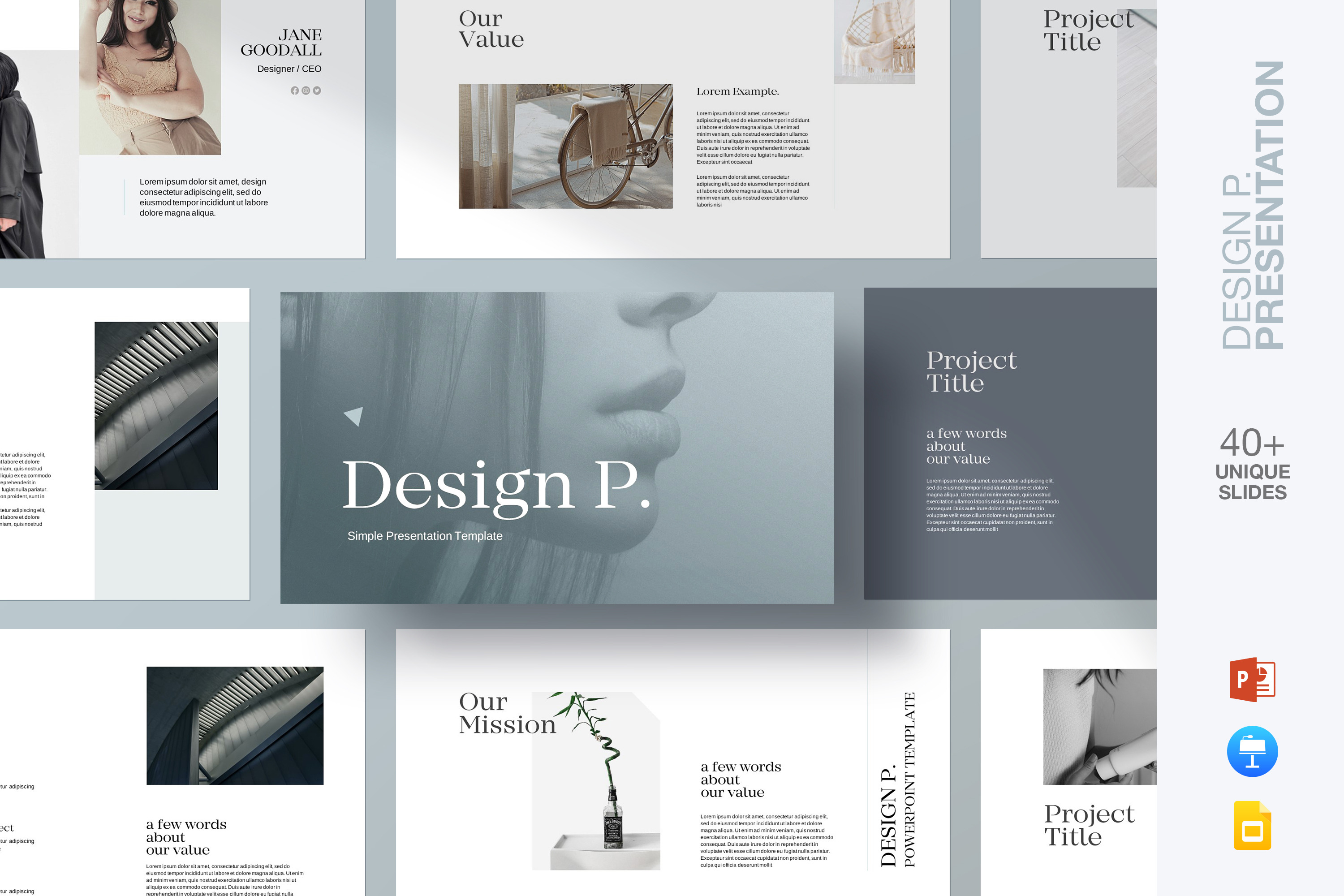 Design-P PowerPoint Template, a Presentation Template by GoldenPixelStudio