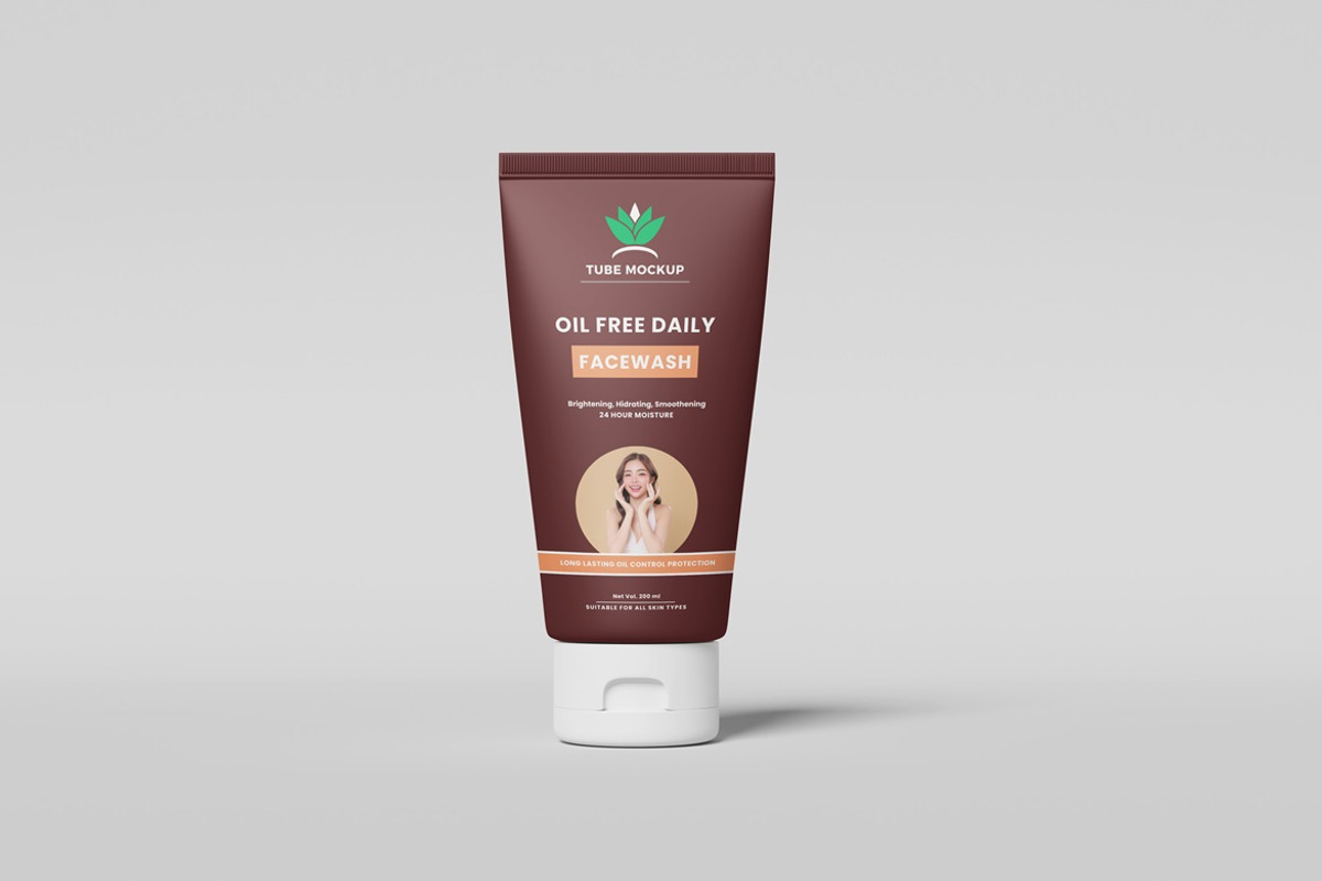 Face wash Tube Packaging Mockup, a Packaging Mockup by AndikaGraphic (Photo 4 of 6)