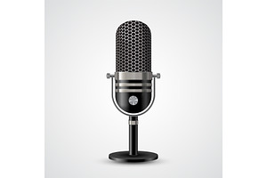 Microphone on white background, an Object Graphic by piter.goskov